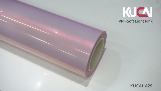 Soft Light Pink TPU Paint Protection Film PPF Untuk Karoseri Mobil KUCAI Manufacture